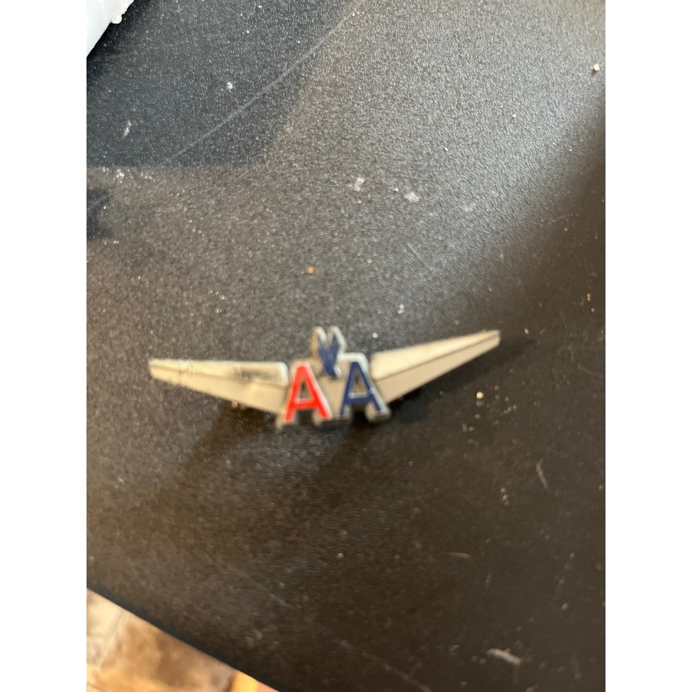 Vintage American Airlines Pilot Wings Pin Stoffel Seal Tuckahoe NY AA Logo